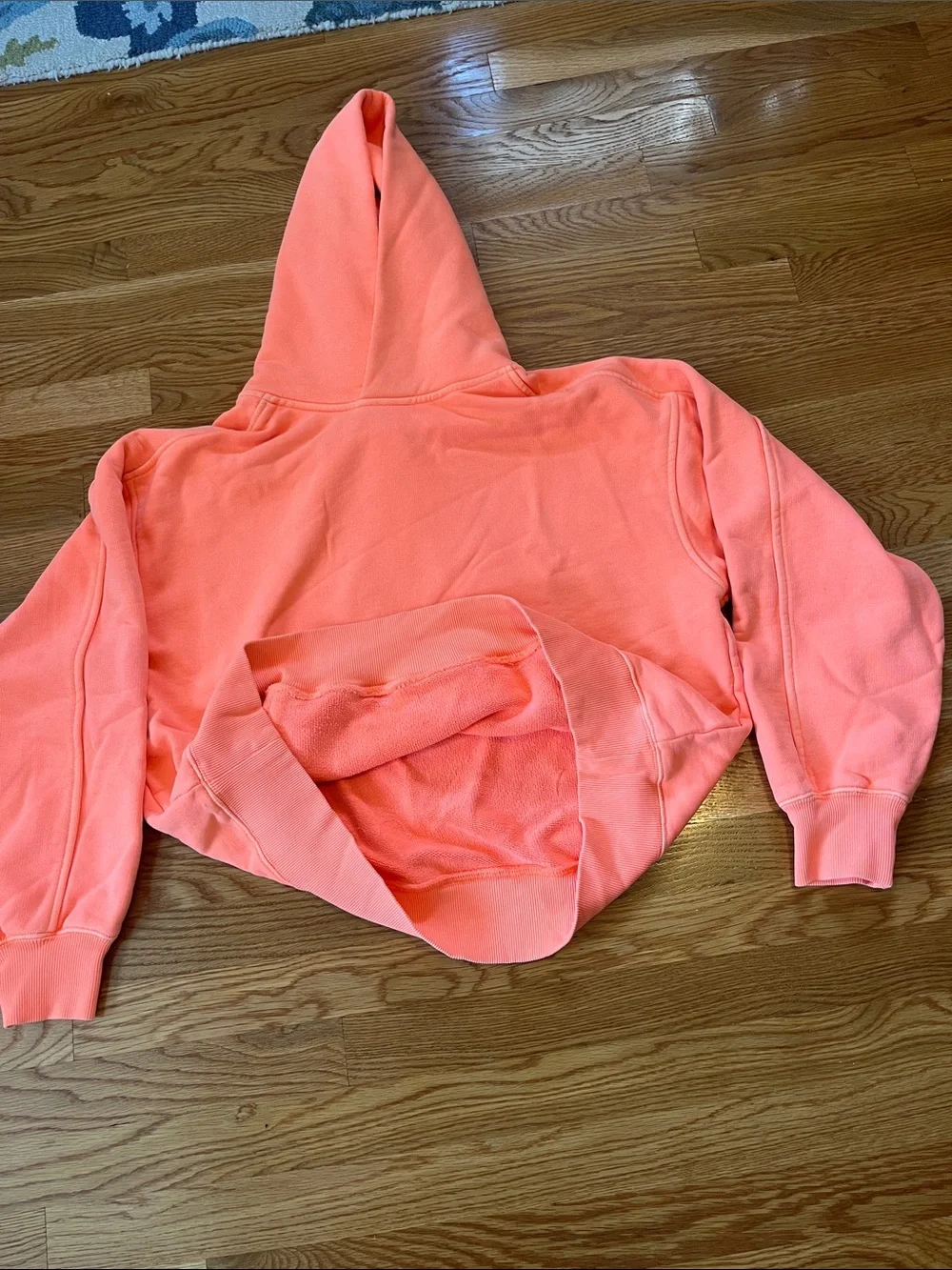 Free People Movement A Cut Above Flocked  Buti Logo Hoodie Size Small NWOT - Picture 9 of 13